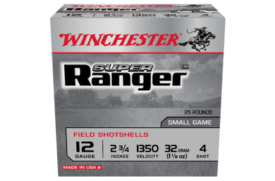 WINCHESTER 12G (NO. 4) 32G SUPER RANGER FIELD SHOTSHELL