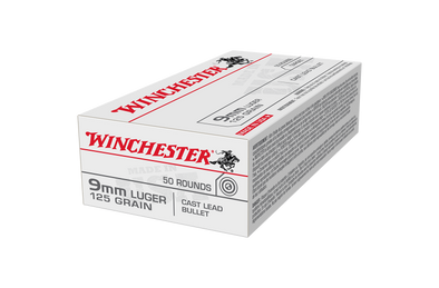 WINCHESTER 9MM USA VALUE PACK 125GR LRN (50PK)