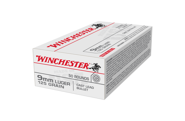 WINCHESTER 9MM USA VALUE PACK 125GR LRN (50PK)