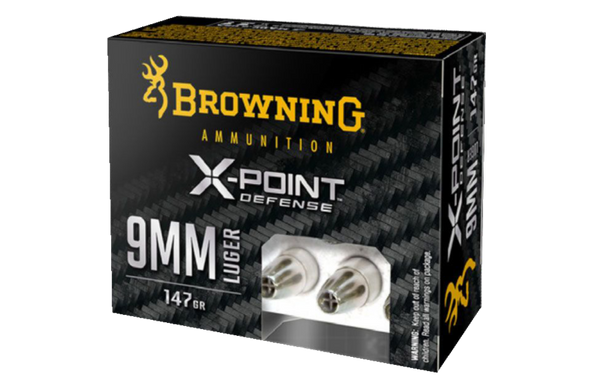 BROWNING 9MM LUGER X-POINT DEFENCE 147GR HP X-POINT (20PK)