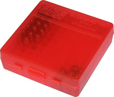 MTM 100RD AMMO BOX PISTOL 45LC [CLR:RED]