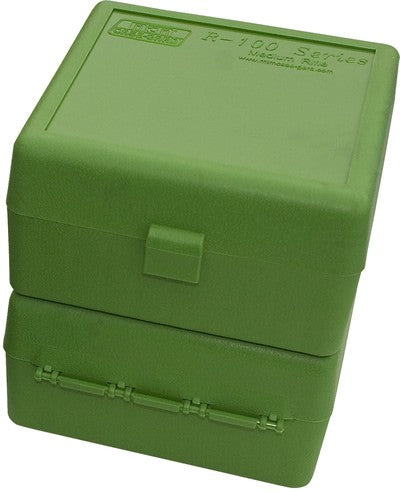 MTM 100RD AMMO BOX RIFLE SML 223 [CLR:GREEN]