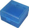 MTM 100RD AMMO BOX DELUXE RIFLE MED 308 [CLR:BLUE]