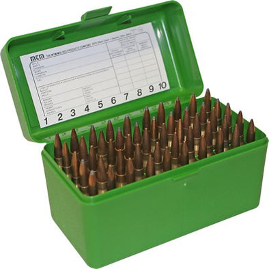 MTM 50RD AMMO BOX RIFLE WSM [CLR:GREEN]