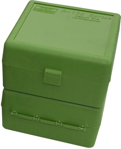 MTM 100RD AMMO BOX RIFLE MED 308 [CLR:GREEN]