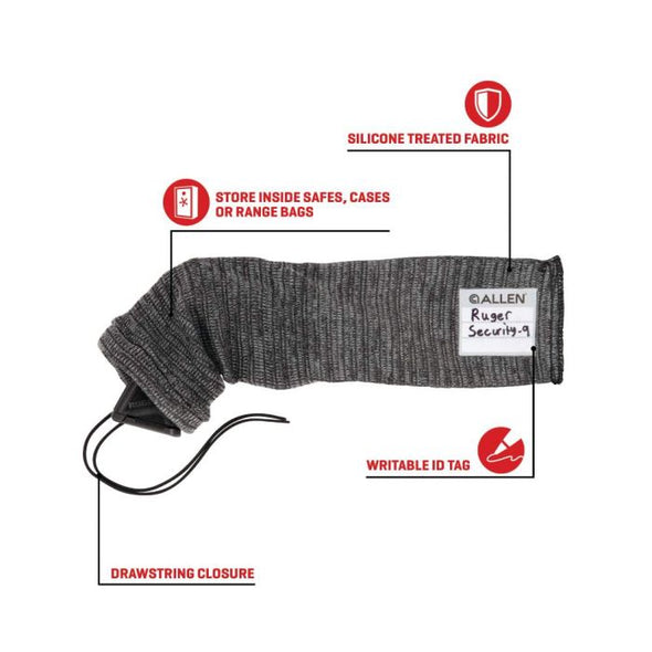 ALLEN STRETCH KNIT HANDGUN SOCK 14" GREY