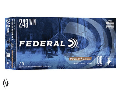 FEDERAL 243 WIN POWER-SHOK [WT:80GR SP]