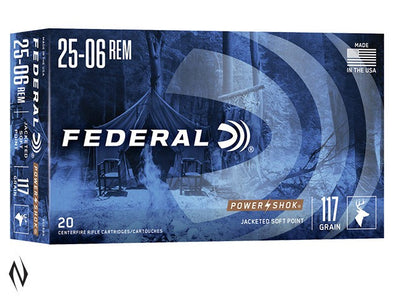 FEDERAL 25-06 REM POWER-SHOK [WT:117GR SP]