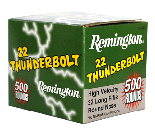 REMINGTON 22LR 40GR HV RN THUNDERBOLT 1255FPS (500PK)