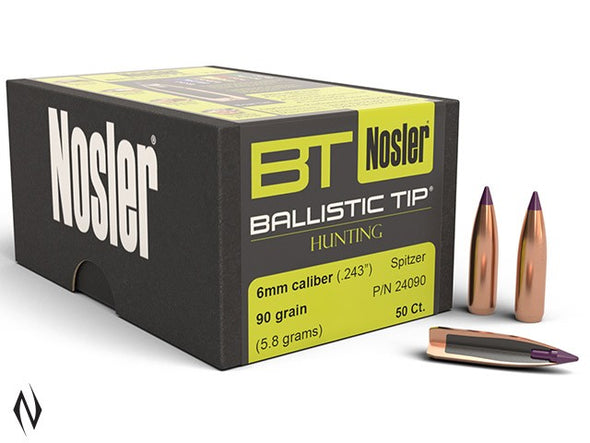 NOSLER 243 90GR BALLISTIC TIP 50PK