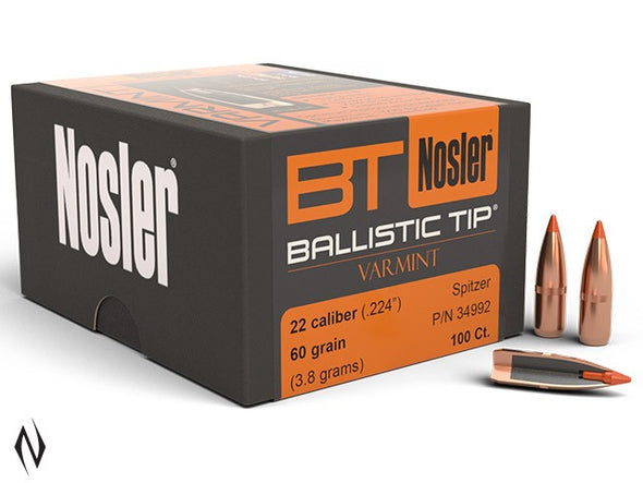 NOSLER 224 60GR BALLISTIC TIP 100PK