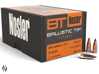 NOSLER 204 32GR BALLISTIC TIP 250PK