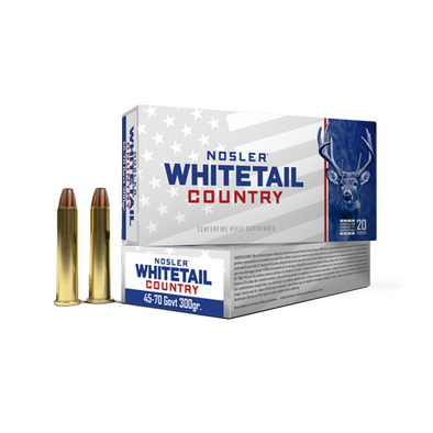 NOSLER WHITETAIL AMMO 45-70 GOVT 300GR SW
