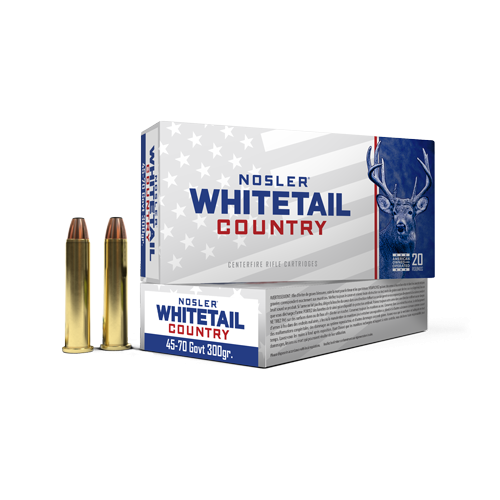NOSLER WHITETAIL AMMO 45-70 GOVT 300GR SW