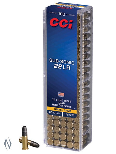 CCI 22LR SUBSONIC 40GR HP (100PK)