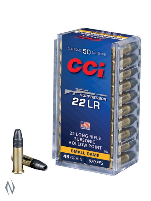 CCI 22LR SUPPRESSOR 45GR HP 970FPS (50PK)