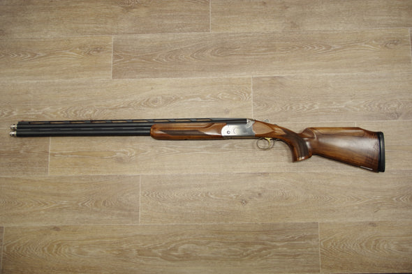 S/H AKKAR CHURCHILL TRAP O/U ADJUSTABLE STOCK SHOTGUN 12G (FK064)
