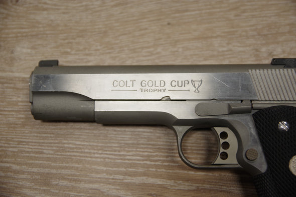 S/H COLT 1911 GOLD CUP TROPHY SEMI AUTO PISTOL 45 ACP (AV545)