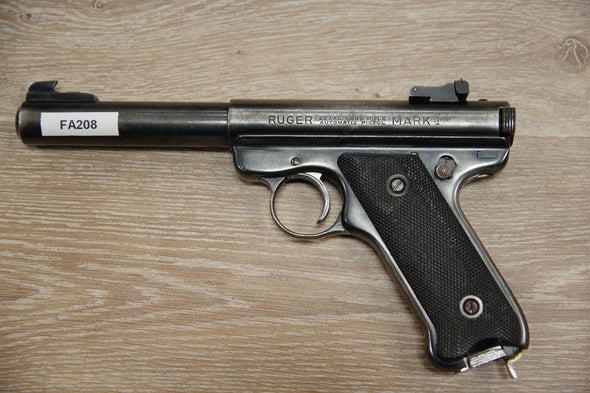 S/H RUGER MK I TARGET SEMI AUTO PISTOL 22LR (FA208)