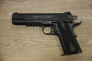 S/H COLT (UMEREX) 1911 RAIL GUN SEMI AUTO PISTOL 22LR (FF995)