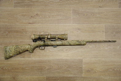 S/H SAVAGE MKII CAMO BOLT ACTION RIFLE .22LR (FE036)