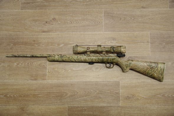 S/H SAVAGE MKII CAMO BOLT ACTION RIFLE .22LR (FE036)