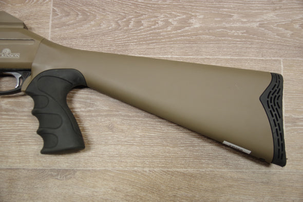 S/H DICKINSON T1000 FDE L/H STRAIGHT PULL SHOTGUN 12G (FP260)