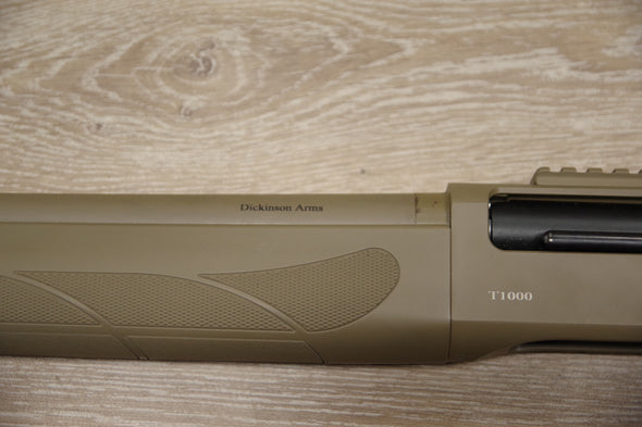 S/H DICKINSON T1000 FDE L/H STRAIGHT PULL SHOTGUN 12G (FP260)