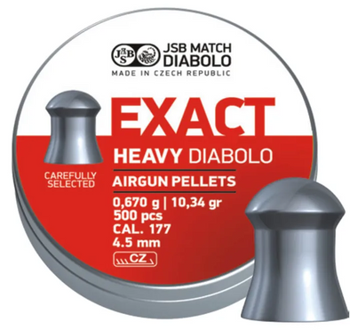 JSB DIABOLO EXACT HEAVY 177 PELLETS 10.33GR (500PK)
