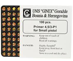 GINEX SMALL PISTOL PRIMER (100PK).