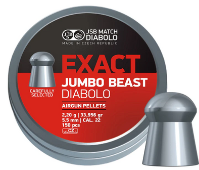 JSB DIABOLO EXACT BEAST 22 PELLETS 33.95GR (150PK)