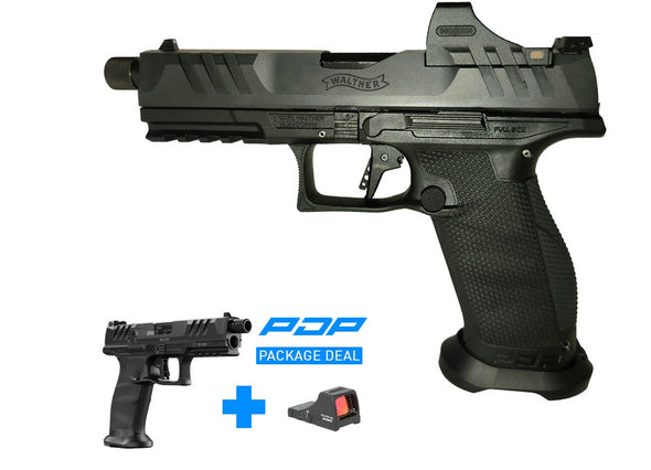 WALTHER PDP FULL SIZE PRO 9MM PISTOL - WITH HOLOSUN SCS PDP GREEN