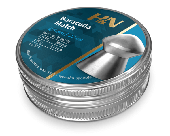 H&N BARACUDA MATCH .22 PELLETS 21.14GR (200PK)