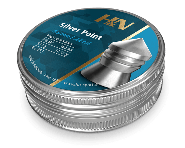 H&N SILVER POINT .22 PELLETS 17.13GR (200PK)