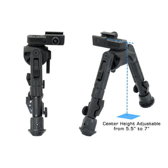 LEAPERS UTG RECON 360 BIPOD - PICATINNY [HT:5.5" - 7.0"]