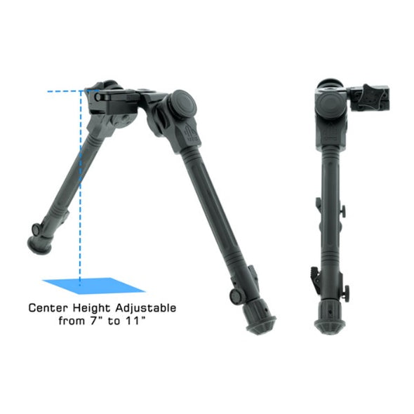 LEAPERS UTG OVERBORE HEAVY DUTY BIPOD / 7.0"-11.0" / PICATINNY