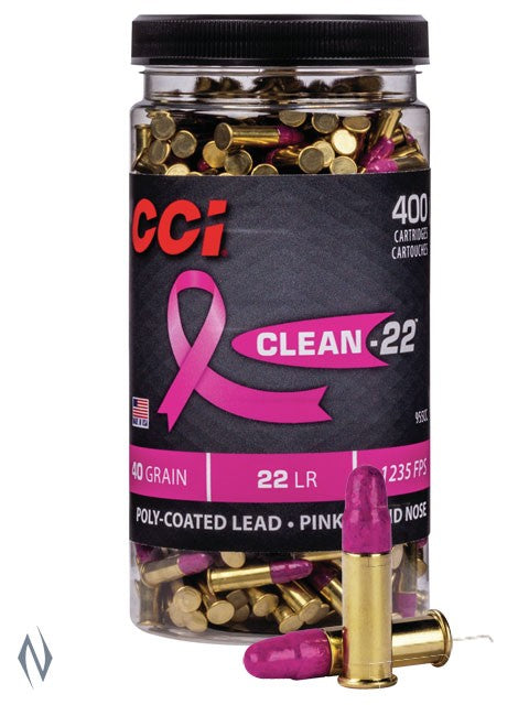 CCI 22LR CLEAN-22 PINK 40GR HV 1235FPS (400PK)