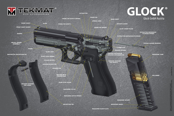 TEKMAT POSTER - GLOCK 3D