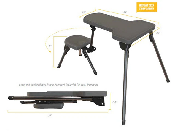 CALDWELL STABLE TABLE LITE SHOOTING BENCH