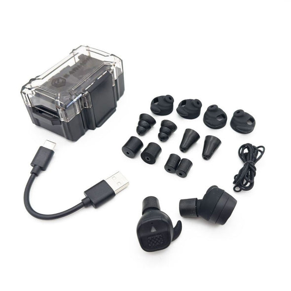 EARMOR M20T BLUETOOTH ELECTRONIC EARPLUGS - TACTICAL [CLR:BLACK]
