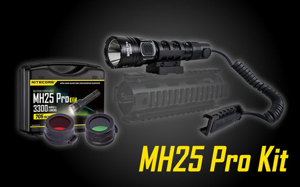 NITECORE MH25-PRO 3300 LUMEN LED TORCH HUNTING KIT