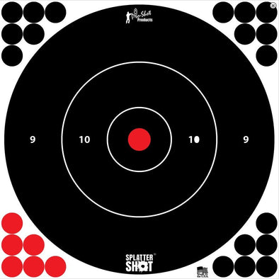 PRO SHOT SPLATTER SHOT 12" BULLSEYE (5PK) - WHITE