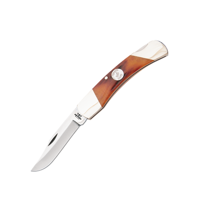 BEAR & SON 3.3/4" RED STAG LOCKBACK KNIFE