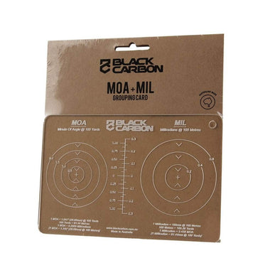 BLACK CARBON MOA & MIL GROUPING CARD