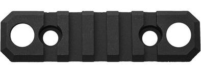 GROVTEC M-LOK ALUMINIUM PICATINNY RAIL - BLACK [SZ:5 SLOT - WITH QD]