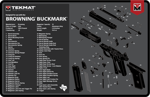 TEKMAT GUN CLEANING MAT - BROWNING BUCK MARK