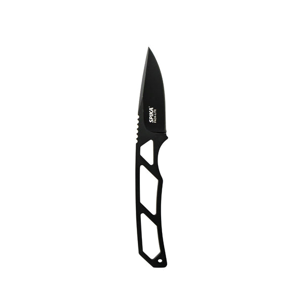 SPIKA PACK LIGHT FIXED BLADE BLACK KNIFE