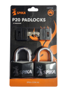 SPIKA PADLOCK - P20 (TWIN PACK)